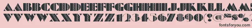 Feteaccomplinf Font – Black Fonts on Pink Background