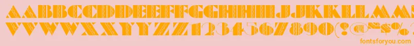 Feteaccomplinf Font – Orange Fonts on Pink Background