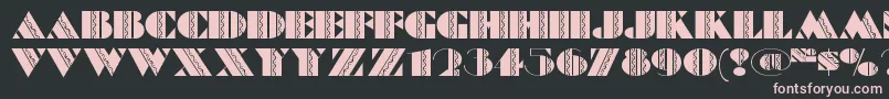 Feteaccomplinf Font – Pink Fonts on Black Background