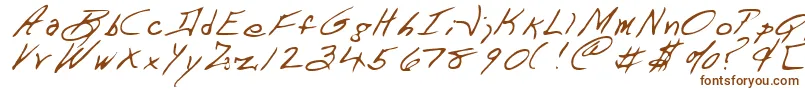 DartRegular-Schriftart – Braune Schriften auf weißem Hintergrund