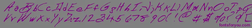 DartRegular Font – Purple Fonts on Gray Background