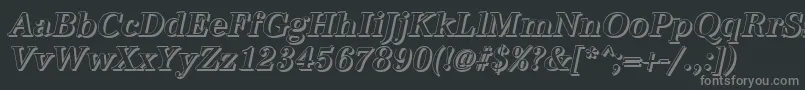 AntiquashCdMediumItalic Font – Gray Fonts on Black Background