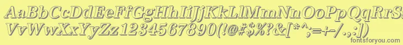 AntiquashCdMediumItalic Font – Gray Fonts on Yellow Background