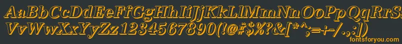 AntiquashCdMediumItalic Font – Orange Fonts on Black Background