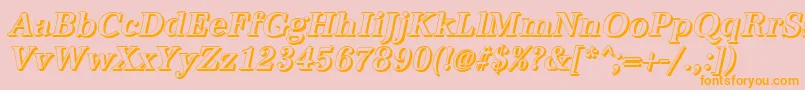 AntiquashCdMediumItalic Font – Orange Fonts on Pink Background