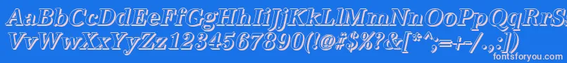 Шрифт AntiquashCdMediumItalic – розовые шрифты на синем фоне