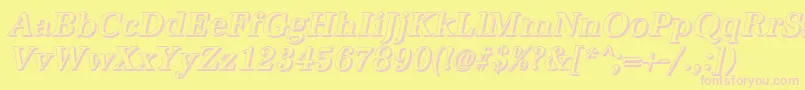 AntiquashCdMediumItalic Font – Pink Fonts on Yellow Background