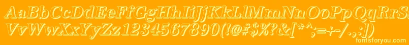 fuente AntiquashCdMediumItalic – Fuentes Amarillas Sobre Fondo Naranja