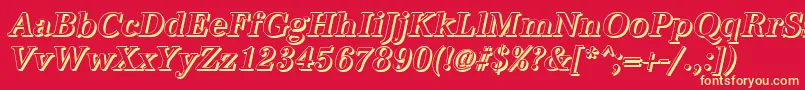 Шрифт AntiquashCdMediumItalic – жёлтые шрифты на красном фоне