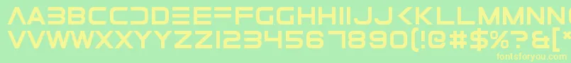 ElementalEnd Font – Yellow Fonts on Green Background