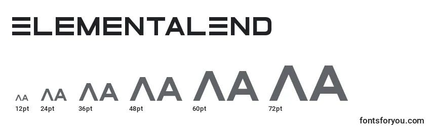 Размеры шрифта ElementalEnd