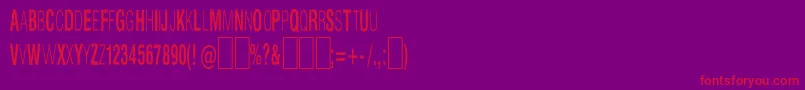 SilentHellOfCherylCondensed Font – Red Fonts on Purple Background