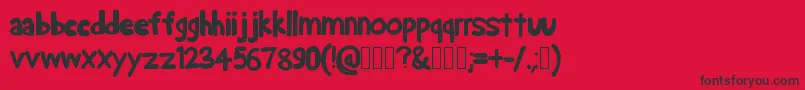 フォントAceGaffigan – 赤い背景に黒い文字