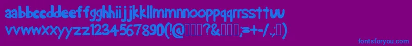 AceGaffigan Font – Blue Fonts on Purple Background