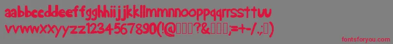 AceGaffigan Font – Red Fonts on Gray Background