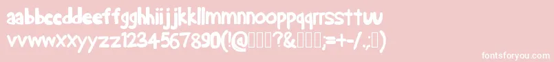 AceGaffigan Font – White Fonts on Pink Background