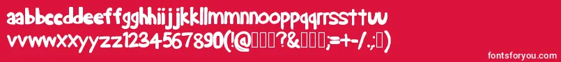 AceGaffigan Font – White Fonts on Red Background