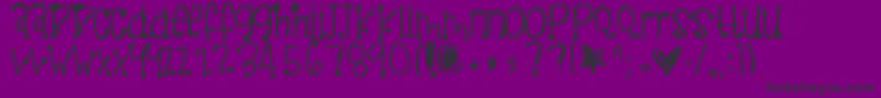 Pinkclouds Font – Black Fonts on Purple Background