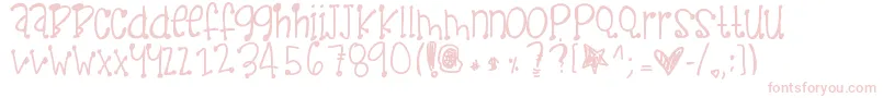 Więcej informacji o czcionce Pinkclouds Czcionka Pinkclouds – różowe czcionki na białym tle