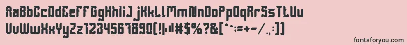 フォントDayakShieldBold – ピンクの背景に黒い文字