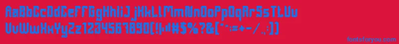 DayakShieldBold Font – Blue Fonts on Red Background