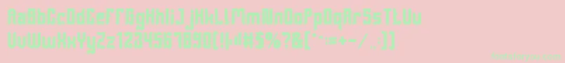 DayakShieldBold Font – Green Fonts on Pink Background