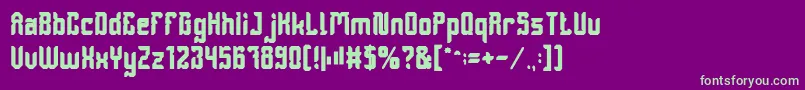 DayakShieldBold Font – Green Fonts on Purple Background