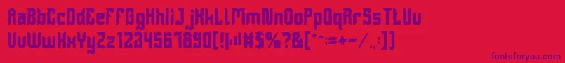 DayakShieldBold Font – Purple Fonts on Red Background