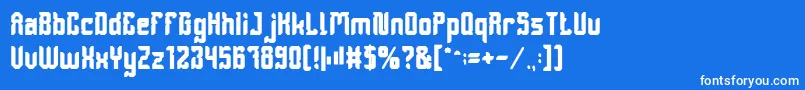 Шрифт DayakShieldBold – белые шрифты на синем фоне