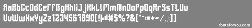 フォントDayakShieldBold – 灰色の背景に白い文字