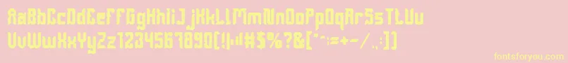 DayakShieldBold Font – Yellow Fonts on Pink Background