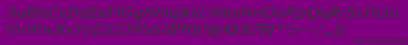 GranadaItalic Font – Black Fonts on Purple Background