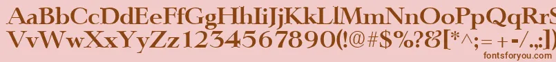 LingwoodBold Font – Brown Fonts on Pink Background