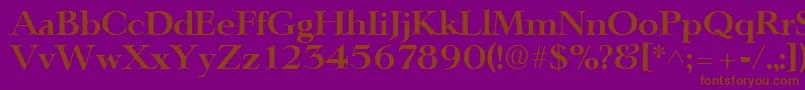 LingwoodBold Font – Brown Fonts on Purple Background