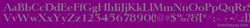 LingwoodBold Font – Gray Fonts on Purple Background