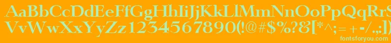 LingwoodBold Font – Green Fonts on Orange Background