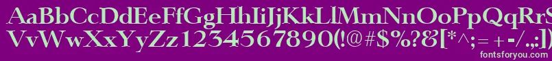LingwoodBold-Schriftart – Grüne Schriften auf violettem Hintergrund
