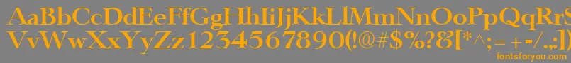 フォントLingwoodBold – オレンジの文字は灰色の背景にあります。