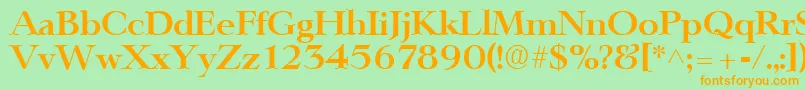 LingwoodBold Font – Orange Fonts on Green Background