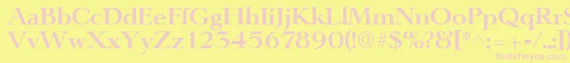 LingwoodBold Font – Pink Fonts on Yellow Background