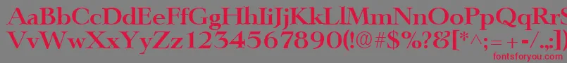 LingwoodBold Font – Red Fonts on Gray Background