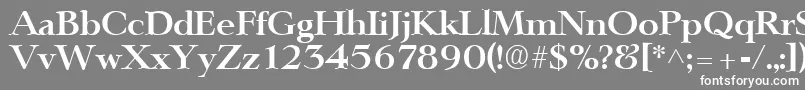 フォントLingwoodBold – 灰色の背景に白い文字