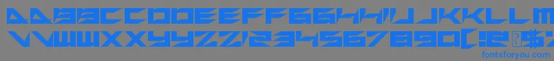 フォントXerosRetreat – 灰色の背景に青い文字