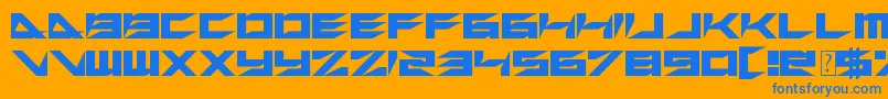 XerosRetreat Font – Blue Fonts on Orange Background