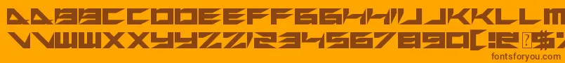 XerosRetreat Font – Brown Fonts on Orange Background