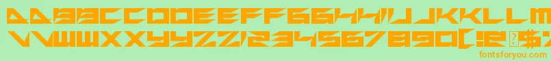 fuente XerosRetreat – Fuentes Naranjas Sobre Fondo Verde