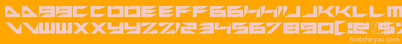 フォントXerosRetreat – オレンジの背景にピンクのフォント