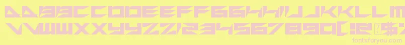 XerosRetreat Font – Pink Fonts on Yellow Background