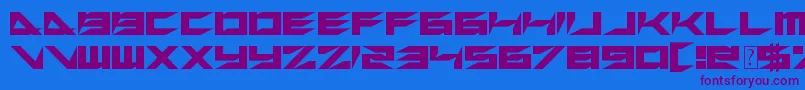 XerosRetreat Font – Purple Fonts on Blue Background