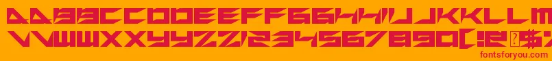 フォントXerosRetreat – オレンジの背景に赤い文字